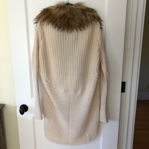 Joie Helma Faux Fur Wool and Yak Cocoon Cardigan - Picture 5 of 10